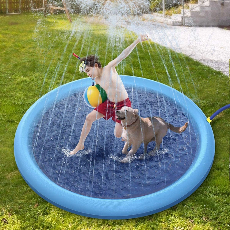 Summer Best Selling Outdoor Portable Inflatable Splash Water Mat Sprad Pad Sprinkler Play Mat for Kids