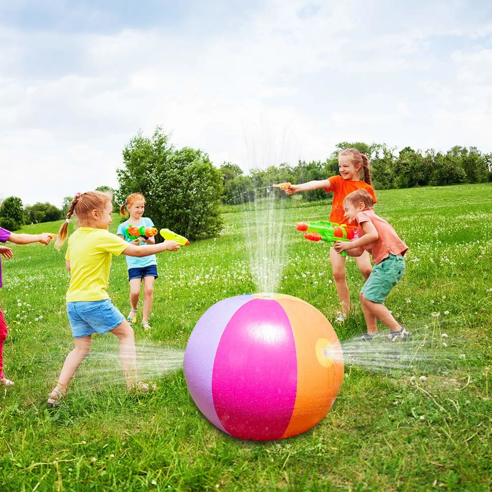 Outdoor Garden Backyard Pool Beach Party Play Inflatable Sprinkler Water Spray Ball