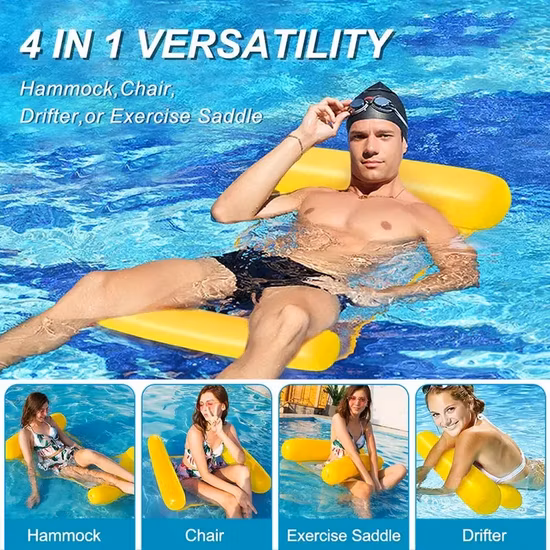 Tumbonas inflables de flotador de piscina con anillos de natación de caballito de mar