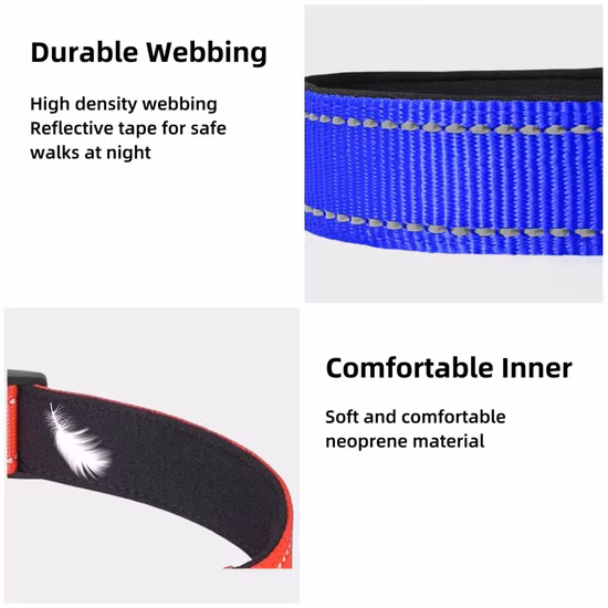 Fabricantes de collares para perros Productos impermeables para mascotas reflectantes para perros que caminan