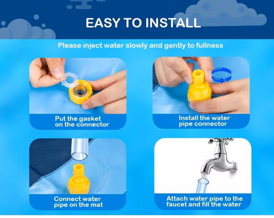 Aspersor de agua inflable para mascotas de Amazon, alfombrilla de juguete para baño de perro, almohadilla para salpicaduras