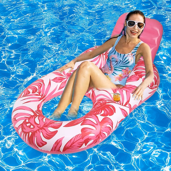 Nuevo diseño púrpura de verano, juguetes de agua para niños y adultos, cómodo sillón flotante, cama, hamaca, flotador inflable para piscina con malla