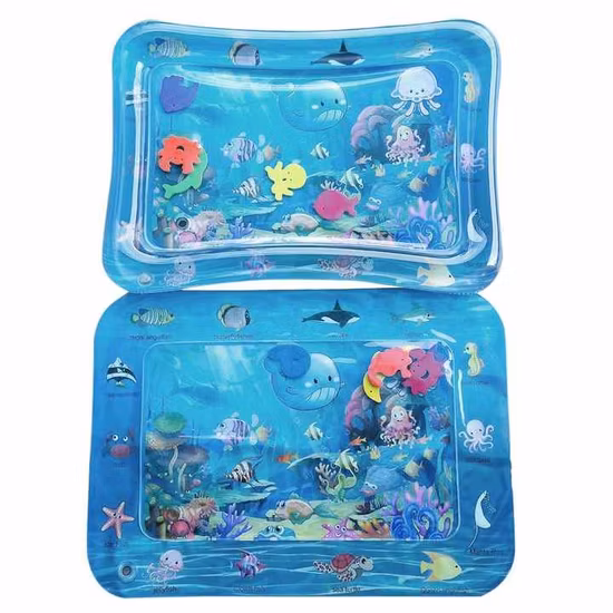 Almohadilla inflable con forma de pato para bebé, juego de agua, colchoneta para remar